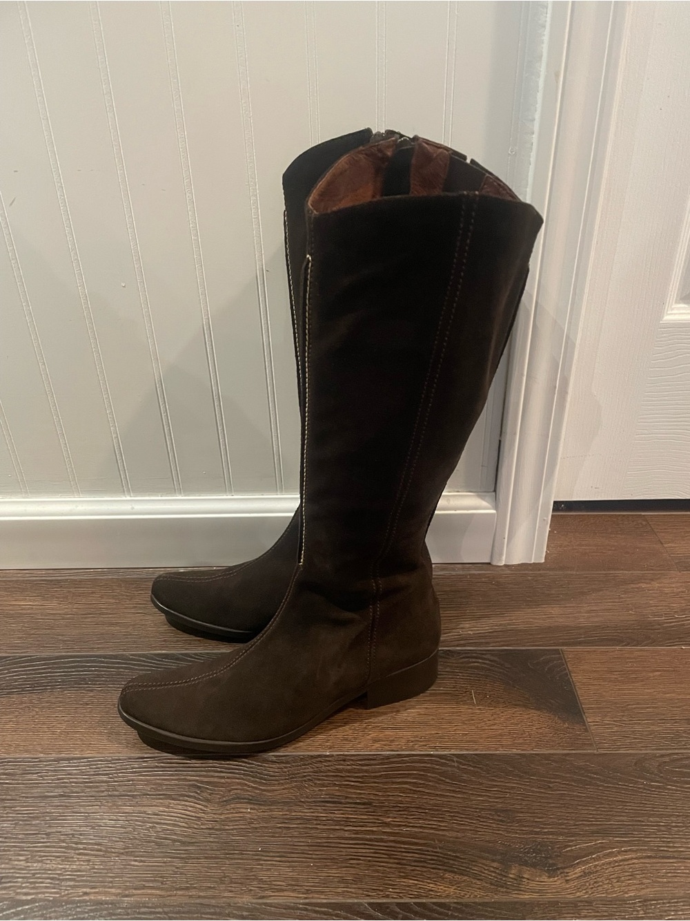 Sundance Catalog 100% Suede Knee High Quiet Luxury Old Money Dark Brown 36/US 6 - Picture 4 of 16